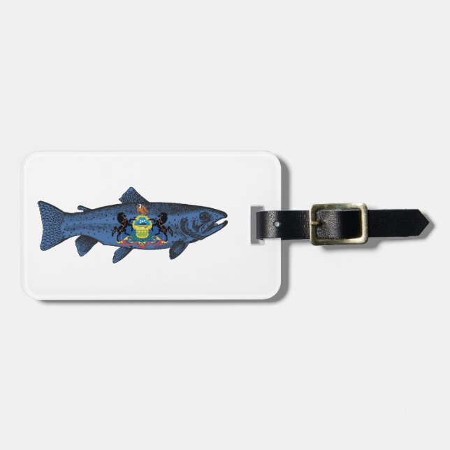 Pennsylvania-Forelle fischen Gepäckanhänger (Vorderseite horizontal)