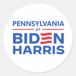Pennsylvania für Biden Harris Runder Aufkleber