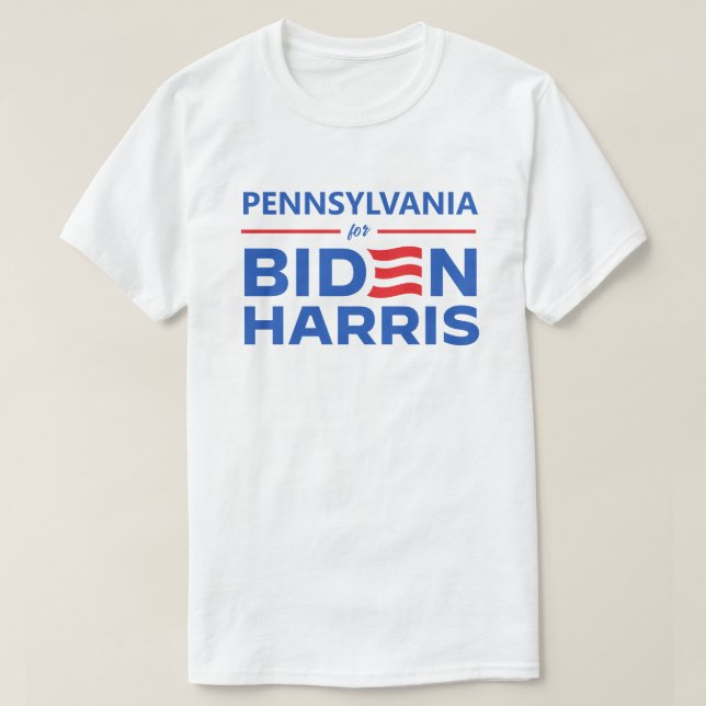 Pennsylvania für Biden Harris T-Shirt (Design vorne)