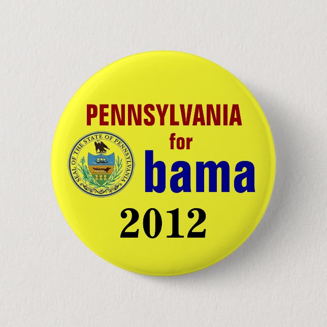Pennsylvania für Obama 2012 Button (Vorderseite)