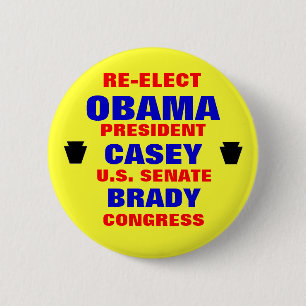 Pennsylvania für Obama Casey Brady Button