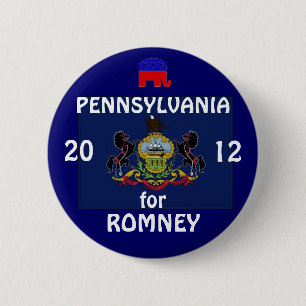 Pennsylvania für Romney 2012 Button