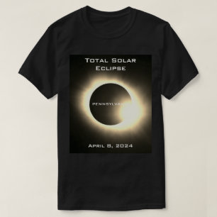 PENNSYLVANIA Gesamte Sonnenfinsternis 8. April 202 T-Shirt