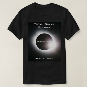 PENNSYLVANIA Gesamte Sonnenfinsternis 8. April 202 T-Shirt