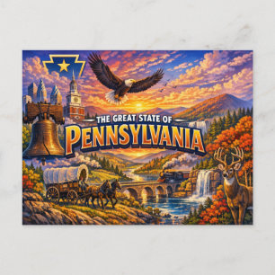 Pennsylvania Grußkarte  Postkarte