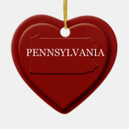 Pennsylvania Herzkarte Weihnachtsschmuck