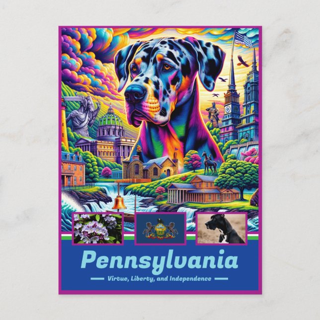 Pennsylvania Historischer Charme Ikonisch Postkarte (Vorderseite)