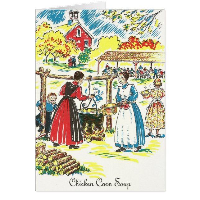 Pennsylvania-Holländer-Huhn-Mais-Suppen-Rezept (Vorne)