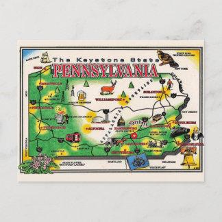 Pennsylvania-Illustrierte Postkartenkarte Postkarte