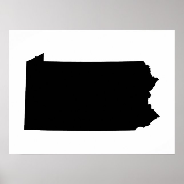 Pennsylvania in Schwarz und Weiß Poster (Vorne)