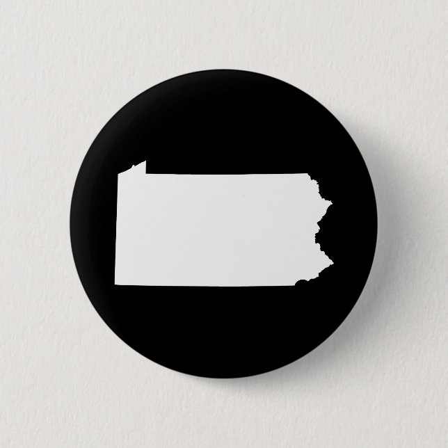Pennsylvania in Weiß und Schwarz Button (Vorderseite)