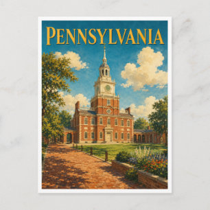Pennsylvania Independence Hall GeoSaga Postkarte