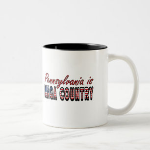 Pennsylvania ist MAGA Country Trump Trucker Hat Zweifarbige Tasse