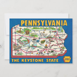 Pennsylvania-Karte 5x7 Postkarte