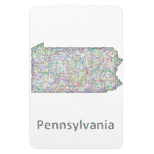 Pennsylvania-Karte Magnet