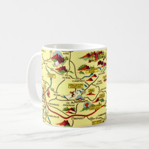 Pennsylvania Karte Postkarte Tasse