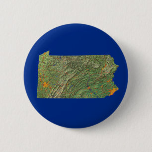 Pennsylvania-Karten-Knopf Button