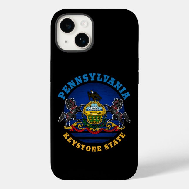PENNSYLVANIA KEYSTONE STAAT FLAG Case-Mate iPhone 14 HÜLLE (Rückseite)
