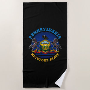 PENNSYLVANIA KEYSTONE STAAT FLAG STRANDTUCH