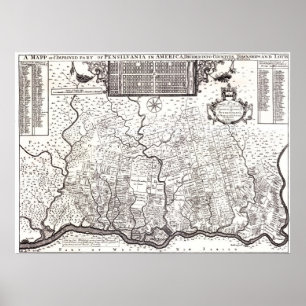 Pennsylvania-Kolonie 1687 Poster