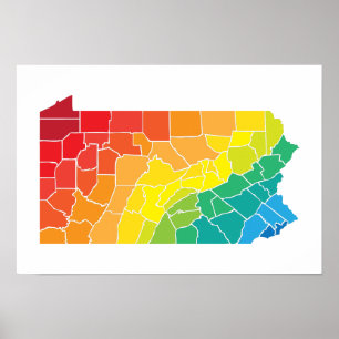 Pennsylvania Landkreis Poster