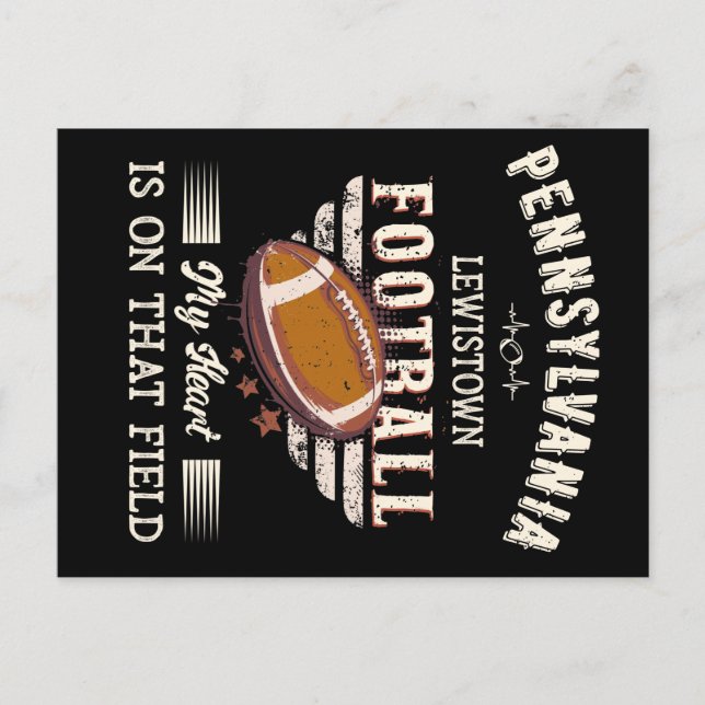 Pennsylvania Lewistown American Football Postkarte (Vorderseite)