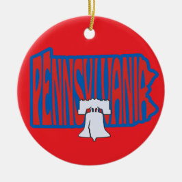 Pennsylvania Liberty Bell Weihnachtsbaum Keramik Ornament