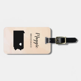 Pennsylvania Map Gepäcktag, Hochzeitsfeier Gepäckanhänger