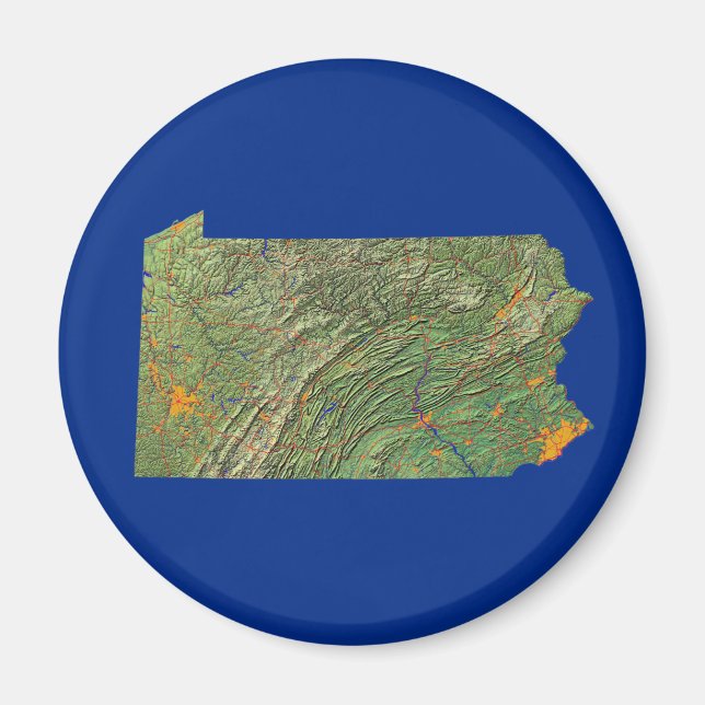 Pennsylvania Map Magnet (Vorne)