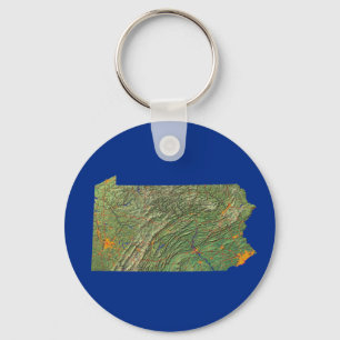 Pennsylvania Map Schlüsselanhänger