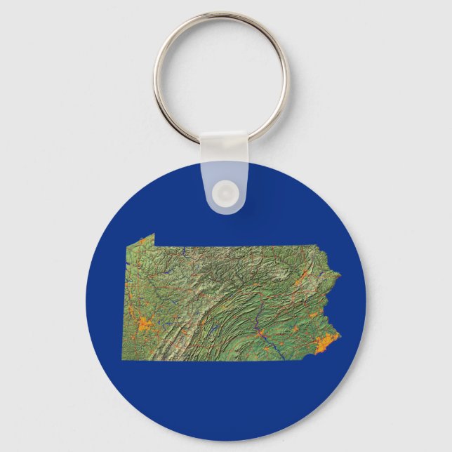 Pennsylvania Map Schlüsselanhänger (Vorderseite)