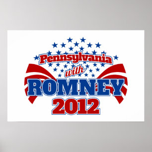 Pennsylvania mit Romney 2012 Poster