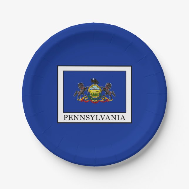 Pennsylvania Pappteller (Vorderseite)