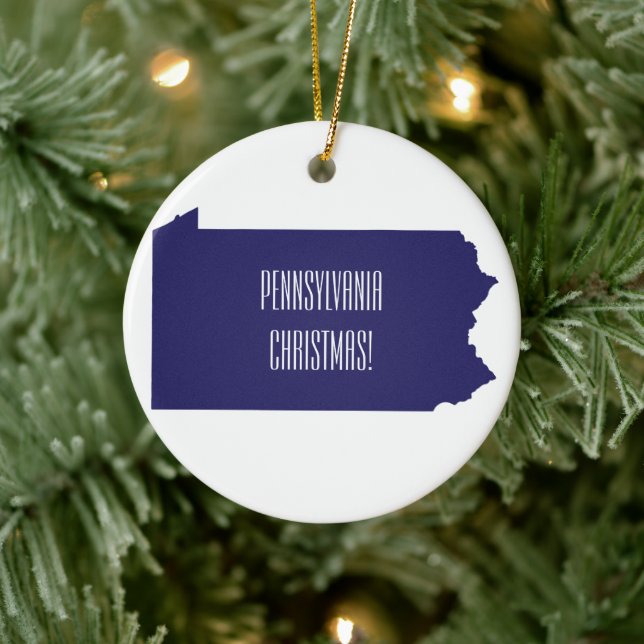 Pennsylvania personalized Christmas Ornament! Keramik Ornament (Baum)
