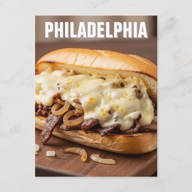 Pennsylvania Philadelphia Philly Cheesesteak Postkarte (Vorderseite)