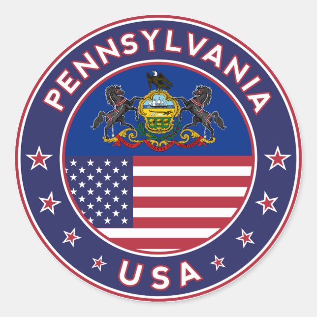 Pennsylvania, phone heiraten zu sticker, tote bag runder aufkleber (Vorderseite)