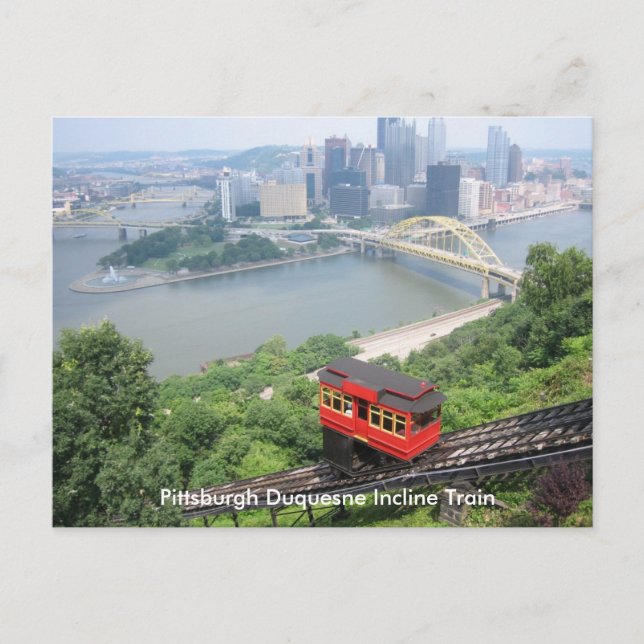 Pennsylvania Pittsburgh Duquesne Incline Train Postkarte (Vorderseite)