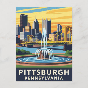 Pennsylvania Pittsburgh Travel Postkarte