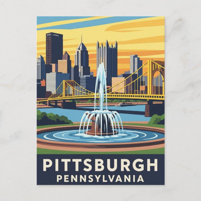 Pennsylvania Pittsburgh Travel Postkarte (Vorderseite)