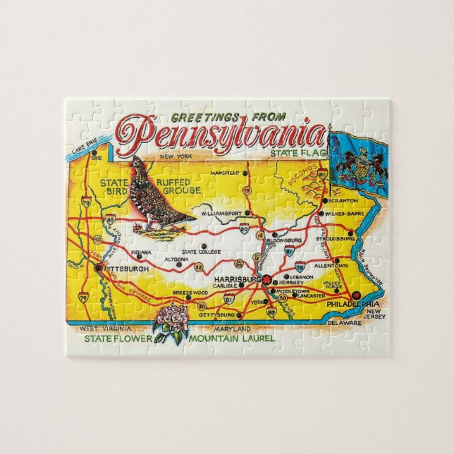 Pennsylvania Postkarte (Horizontal)