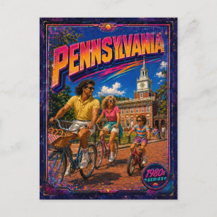 Pennsylvania Postkarte 80er Retro
