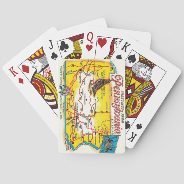 Pennsylvania-Postkarten-Karten Spielkarten (Rückseite)