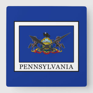 Pennsylvania Quadratische Wanduhr