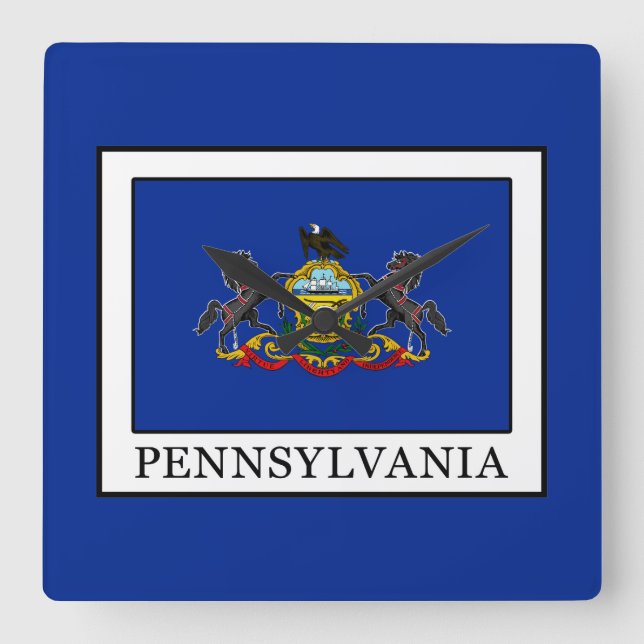 Pennsylvania Quadratische Wanduhr (Vorderseite)