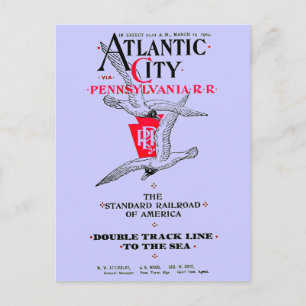 Pennsylvania Railroad Atlantic City Service 1904 Postkarte