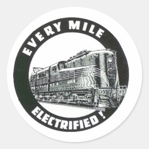 Pennsylvania Railroad jede Meile elektrifiziert Runder Aufkleber