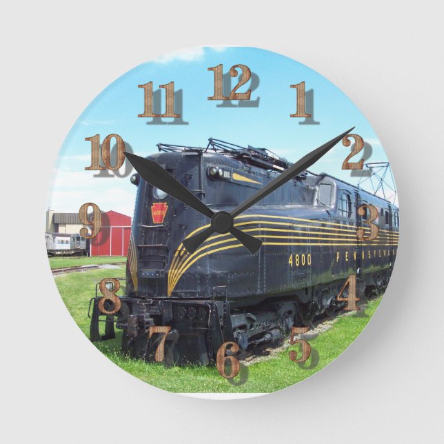 Pennsylvania Railroad Locomotive GG-1 #4800 Runde Wanduhr (Vorderseite)