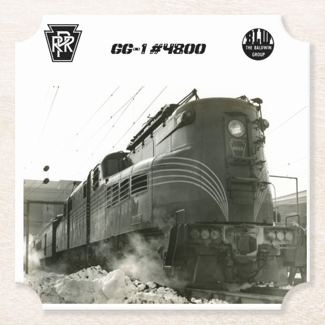 Pennsylvania Railroad Locomotive GG-1 #4800 Untersetzer (Vorderseite)