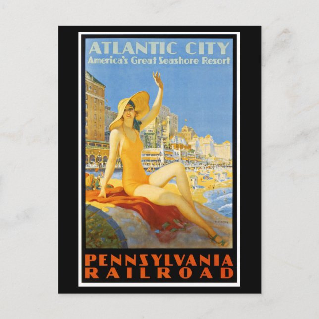 Pennsylvania Railroad to Atlantic City Carte posta (Devant)