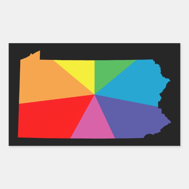 Pennsylvania Rechteckiger Aufkleber (Vorderseite)